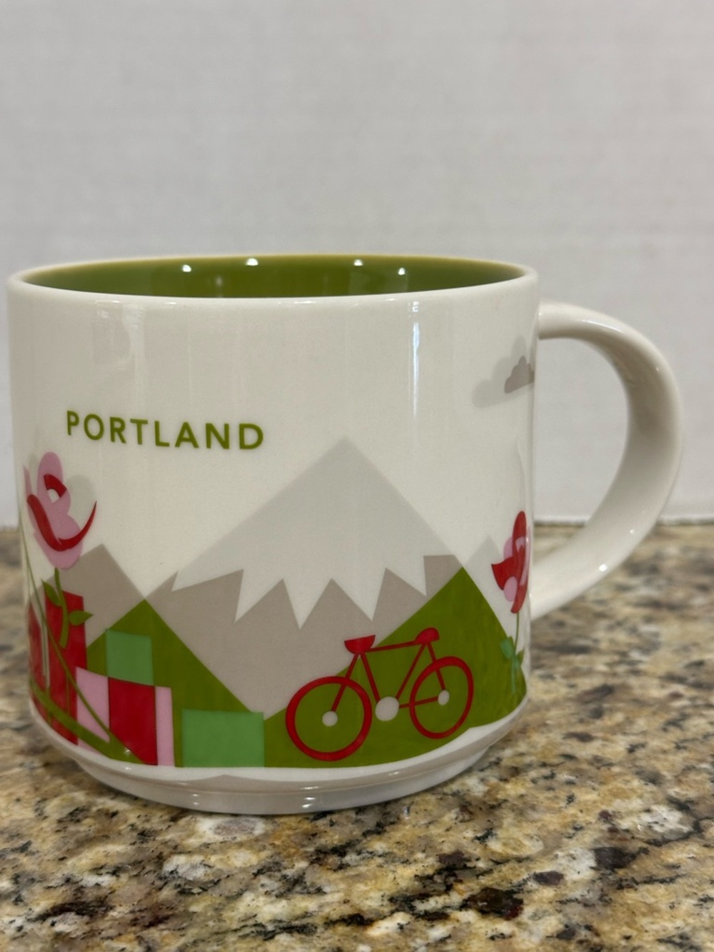 Starbucks Portland Scenic Mug - Green and Red
